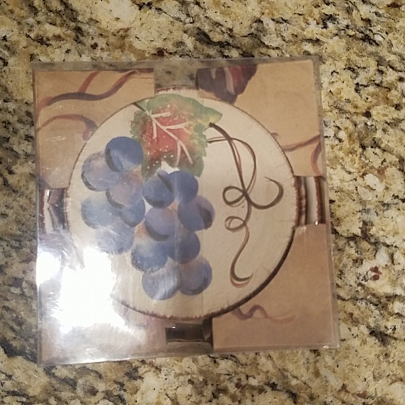 Other - Stone grape coasters NWOT